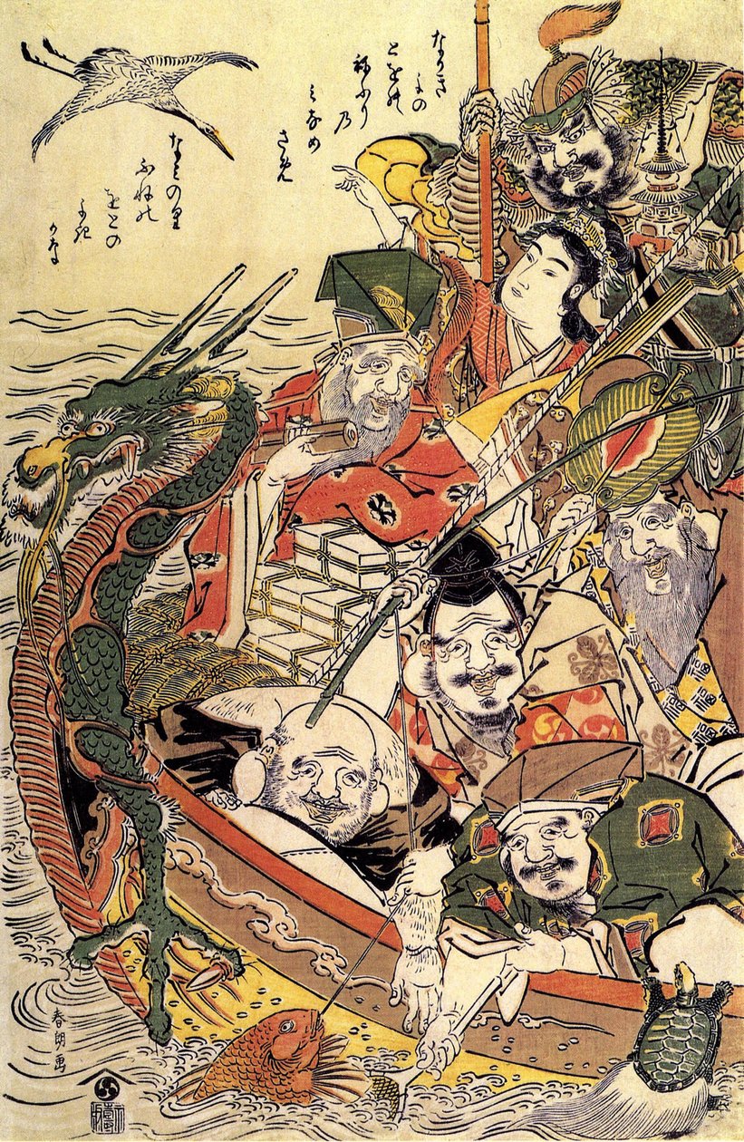 日本的神话故事："幸福七神" 作者 葛饰北斋