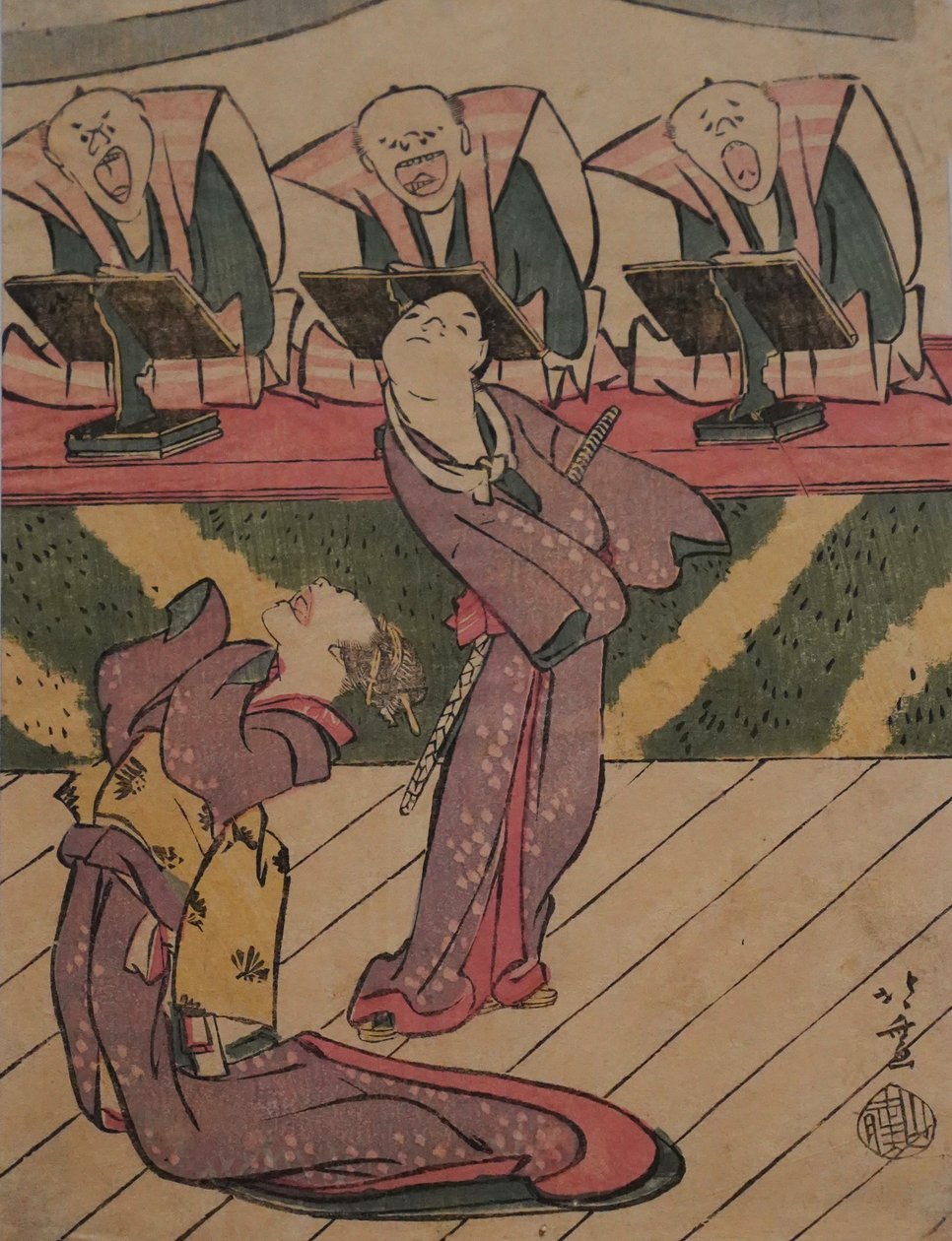 歌舞伎舞台，约 1811-13 年（印刷品） 作者 葛饰北斋