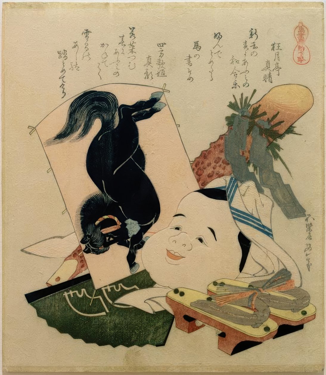 Komageta（蹄铁凉鞋） 作者 葛饰北斋