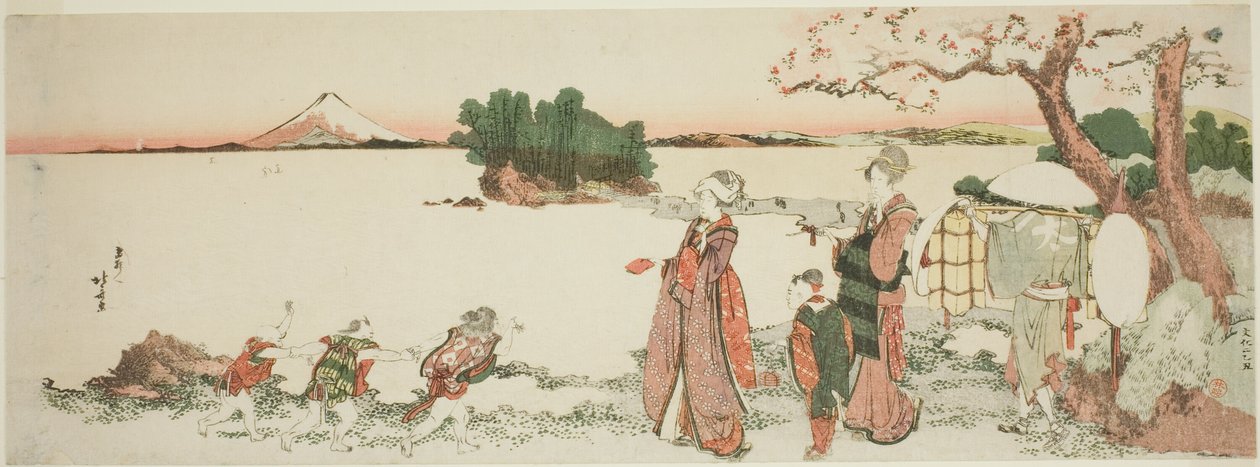 七里滨的女士们 作者 葛饰北斋