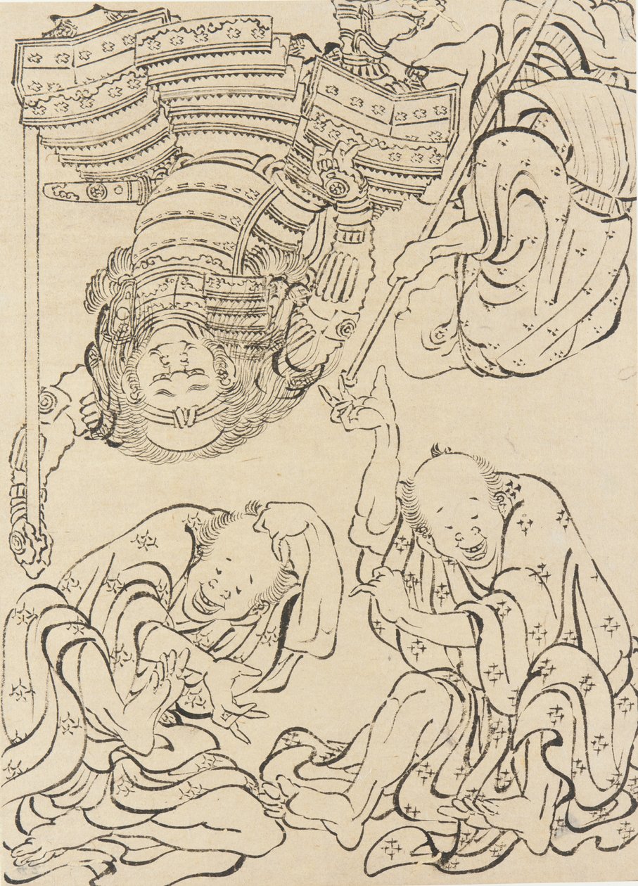 杂项人物，18世纪末至19世纪初。 作者 葛饰北斋