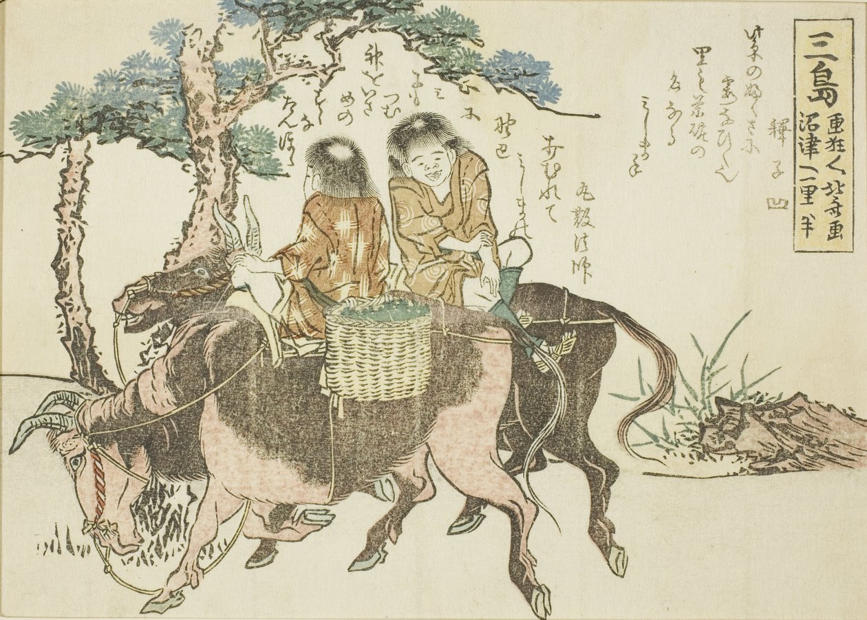 三岛，选自东海道五十三站无标题系列作品 作者 葛饰北斋