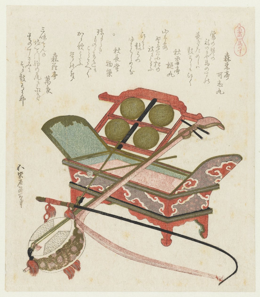 马尾辫 Umanosu（物体上的标题） 马系列（系列标题） Umazukushi（物体上的系列标题） 作者 葛饰北斋