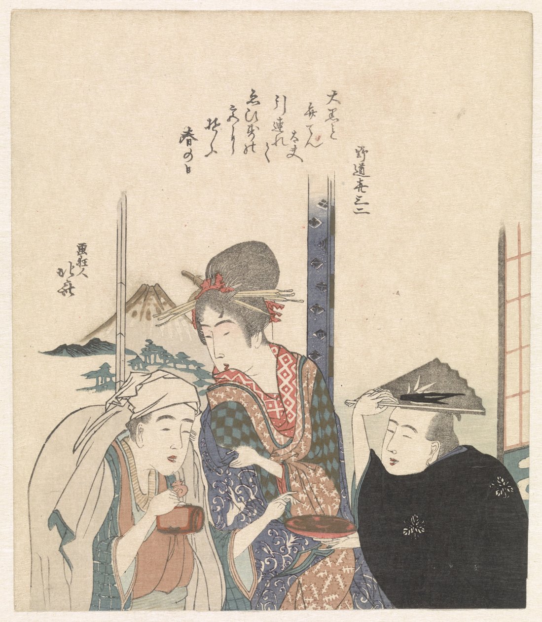 模仿大黑神和弁天神 作者 葛饰北斋