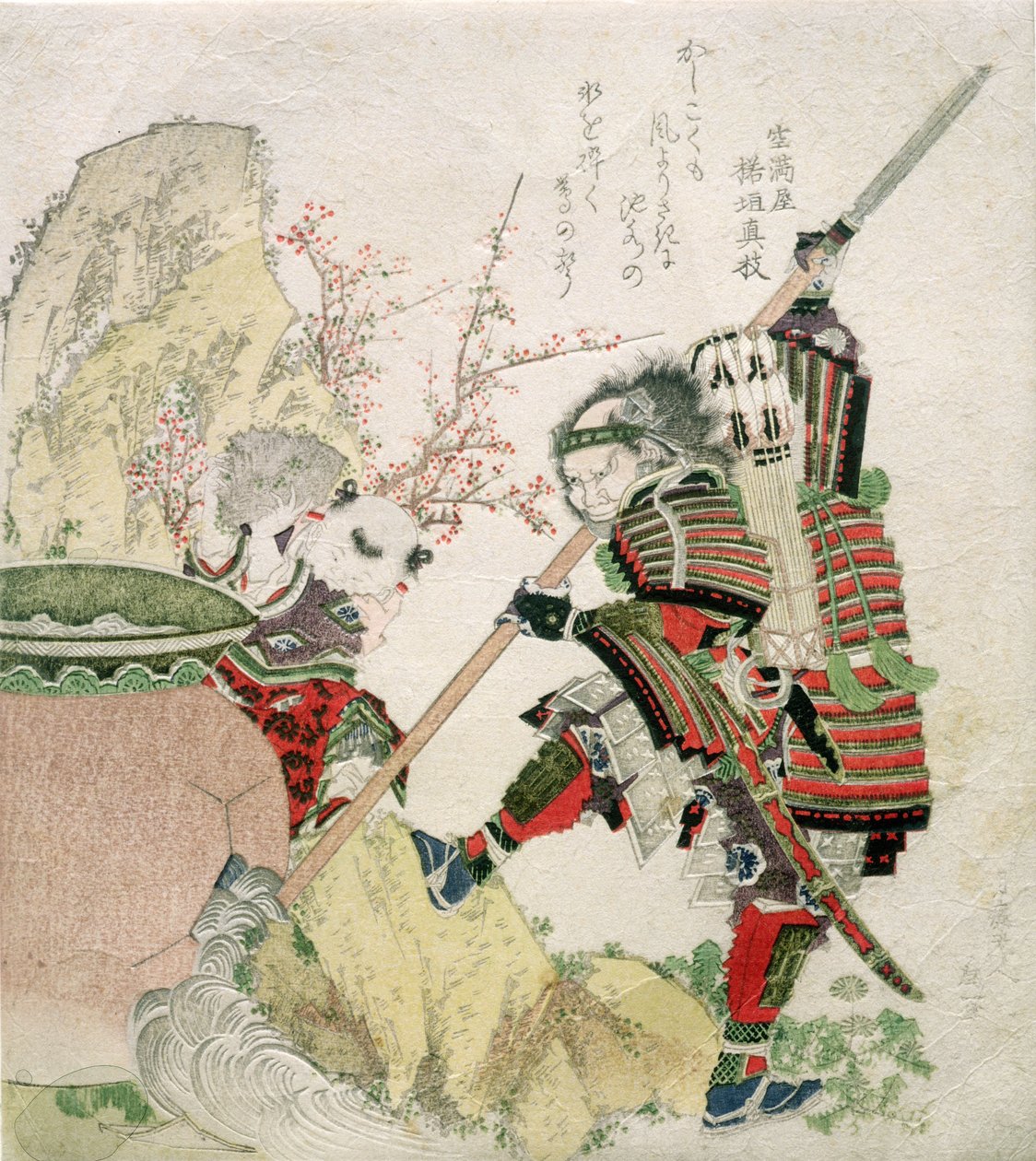 Sima Wengong（Shiba Onko）和Shinozuka，伊贺勋爵（Shinozuka-iga-no-teami），1821年（木刻版画） 作者 葛饰北斋