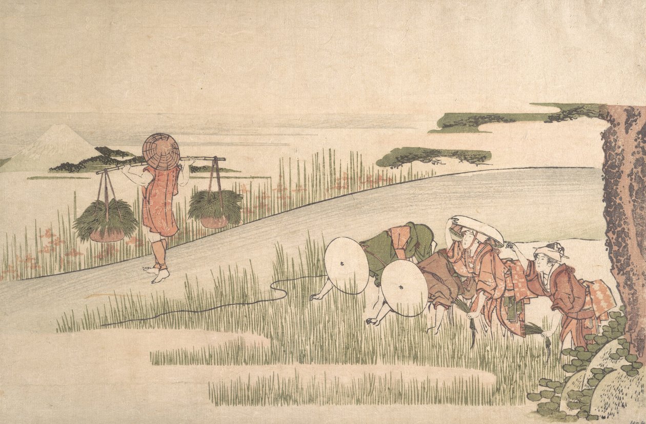 稻田里的春天，约1800., 约1800. 作者 葛饰北斋
