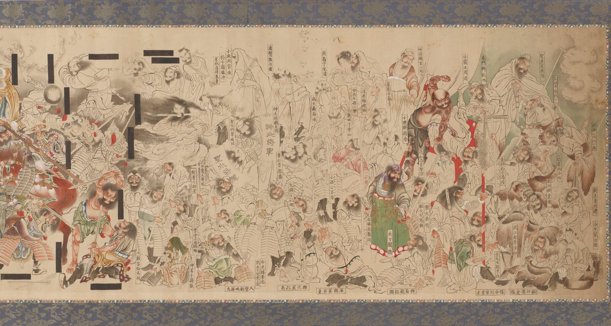 水浒传》，江户时代，约1829年。 作者 葛饰北斋