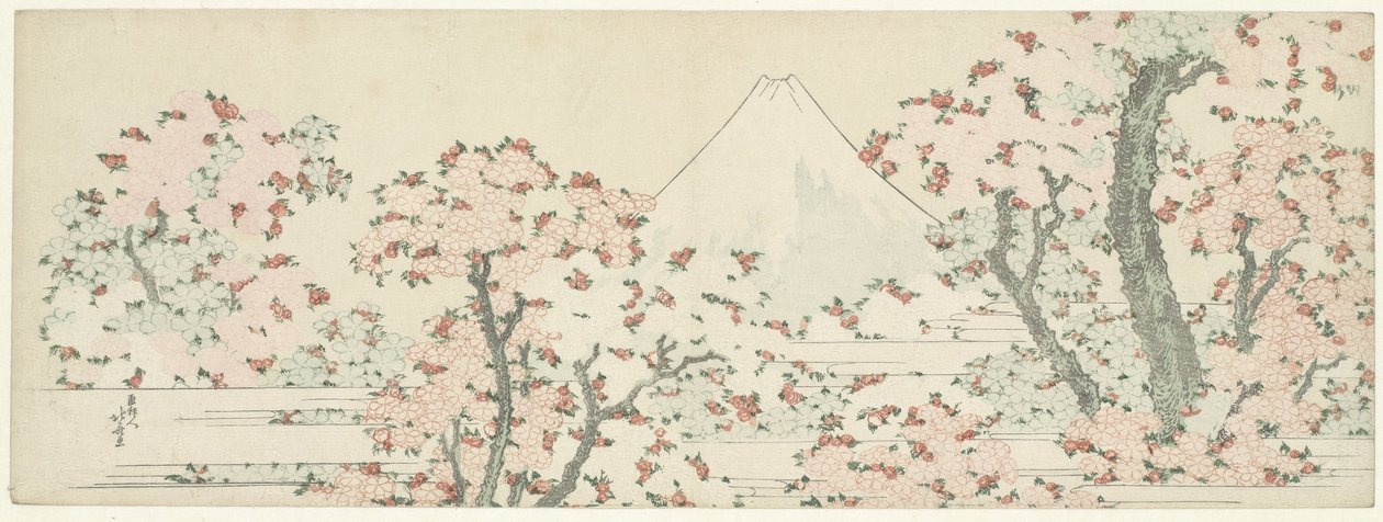 樱花盛开的富士山 作者 葛饰北斋