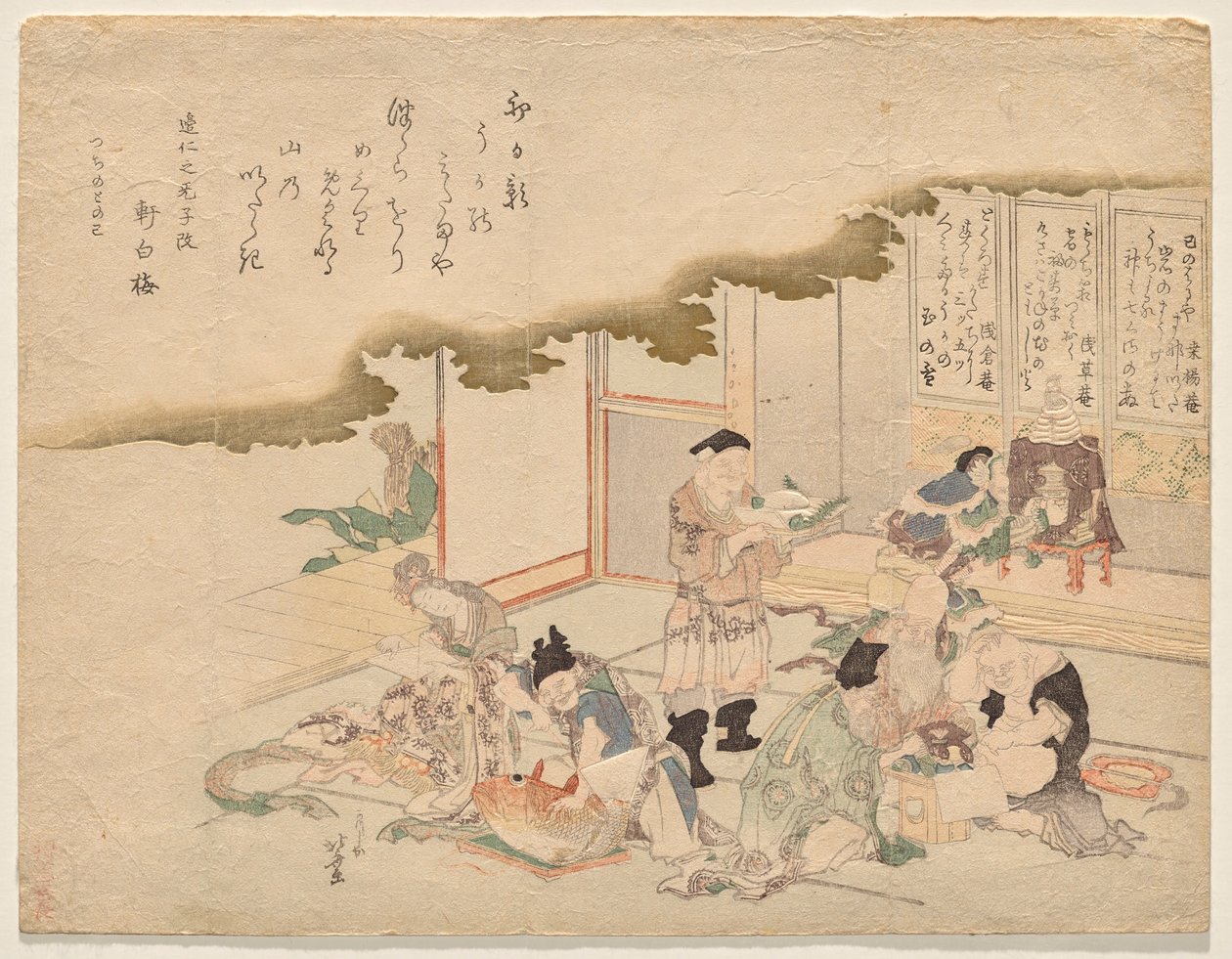 七福神庆祝新年 作者 葛饰北斋
