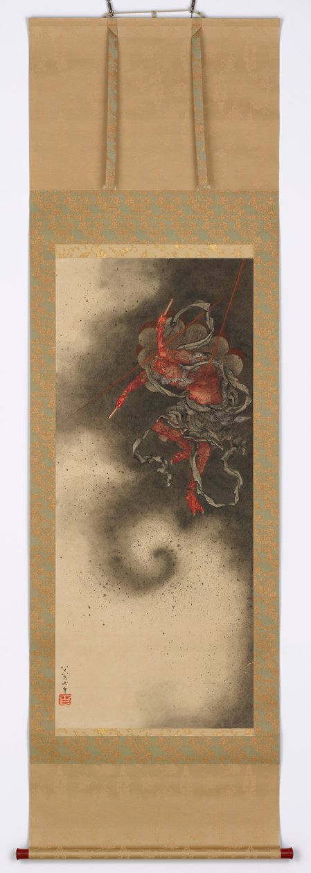 雷神，1847年。 作者 葛饰北斋