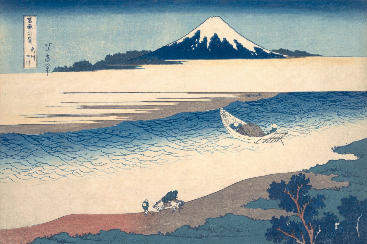 Ukiyoe P Rin t of f te tamari er and Mt. 北斋富士 作者 葛饰北斋