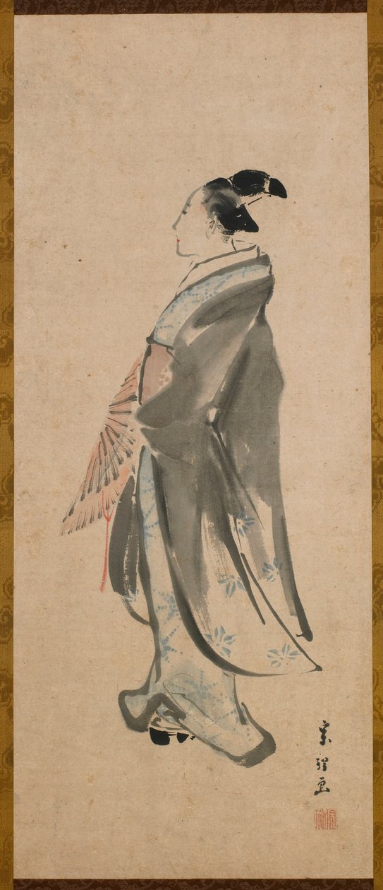 年轻人，江户时期，约1795-1798。 作者 葛饰北斋