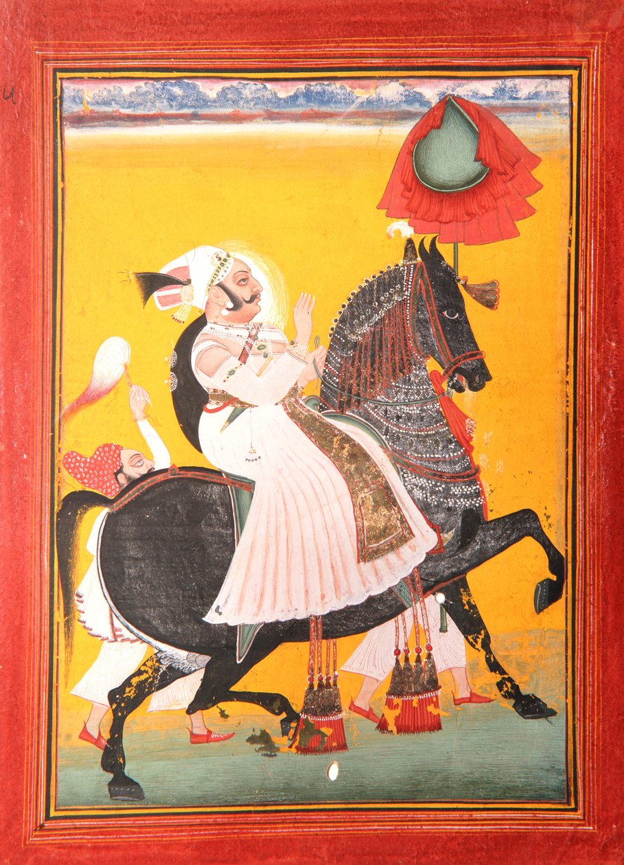Rawat Ragho Das，1778年（不透明wc＆黄金在纸上） 作者 卡瓦拉