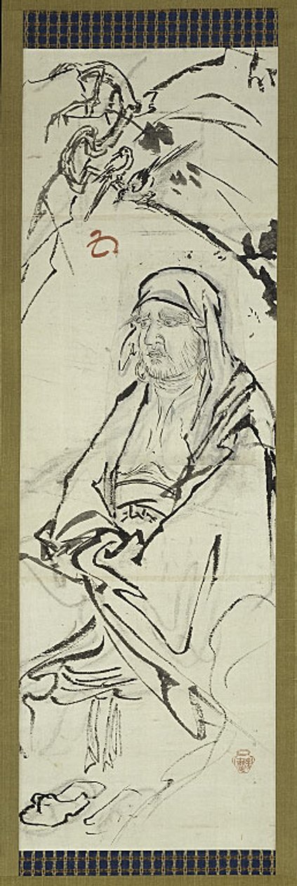 达摩（菩提达摩），六幅素描之一 作者 川边京菜