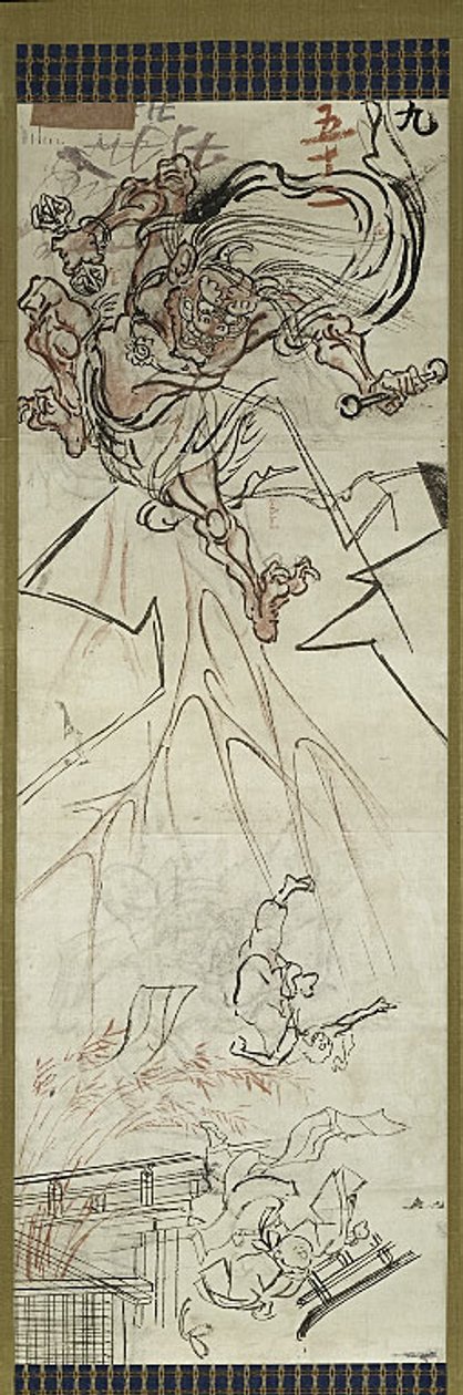 闪电之神》，六幅草图之一 作者 川边京菜