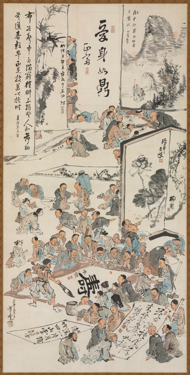 绘画党，1880年。 作者 川边京菜