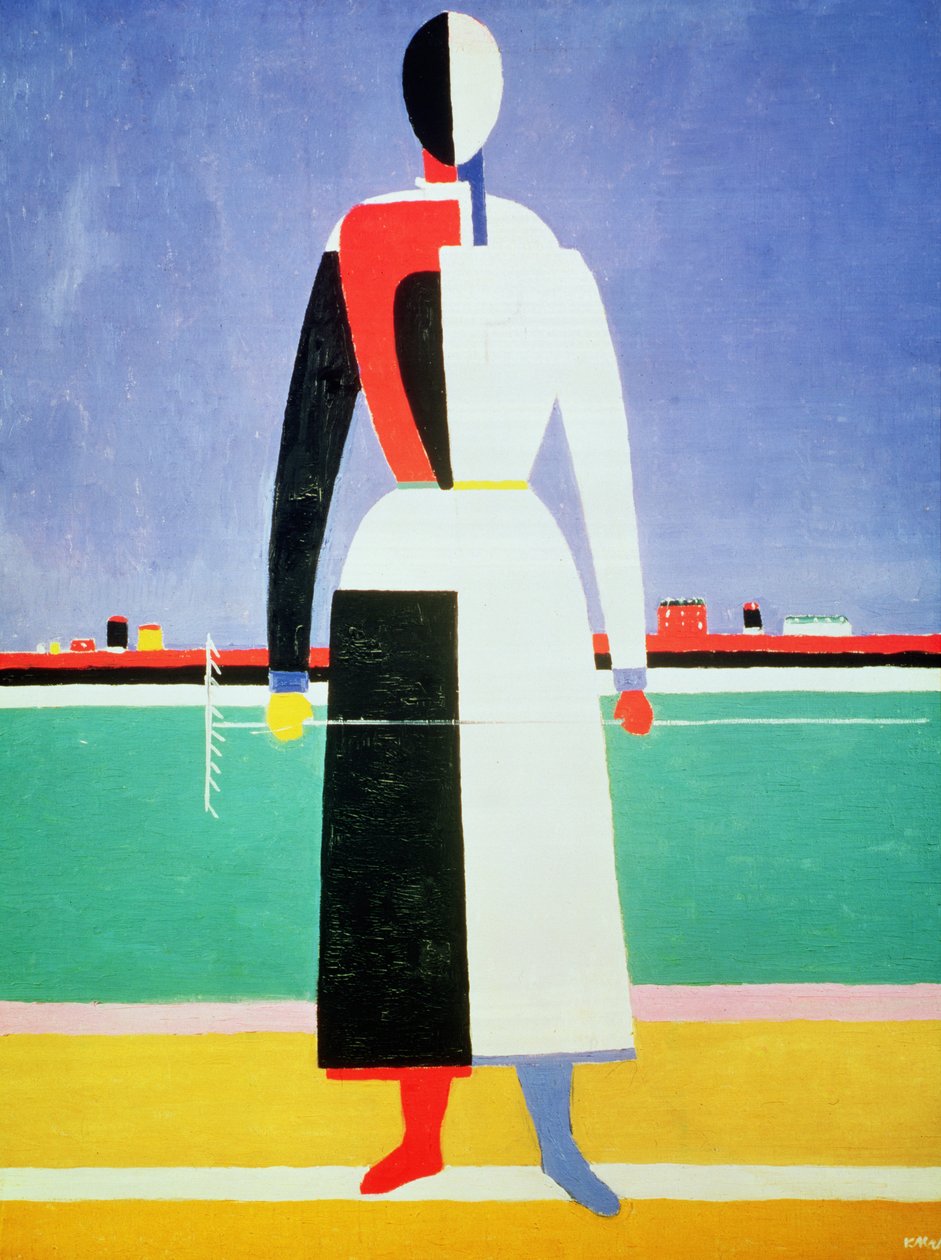 耙子的女人，c.1928-32 作者 卡齐米尔·塞韦里诺维奇·马列维奇