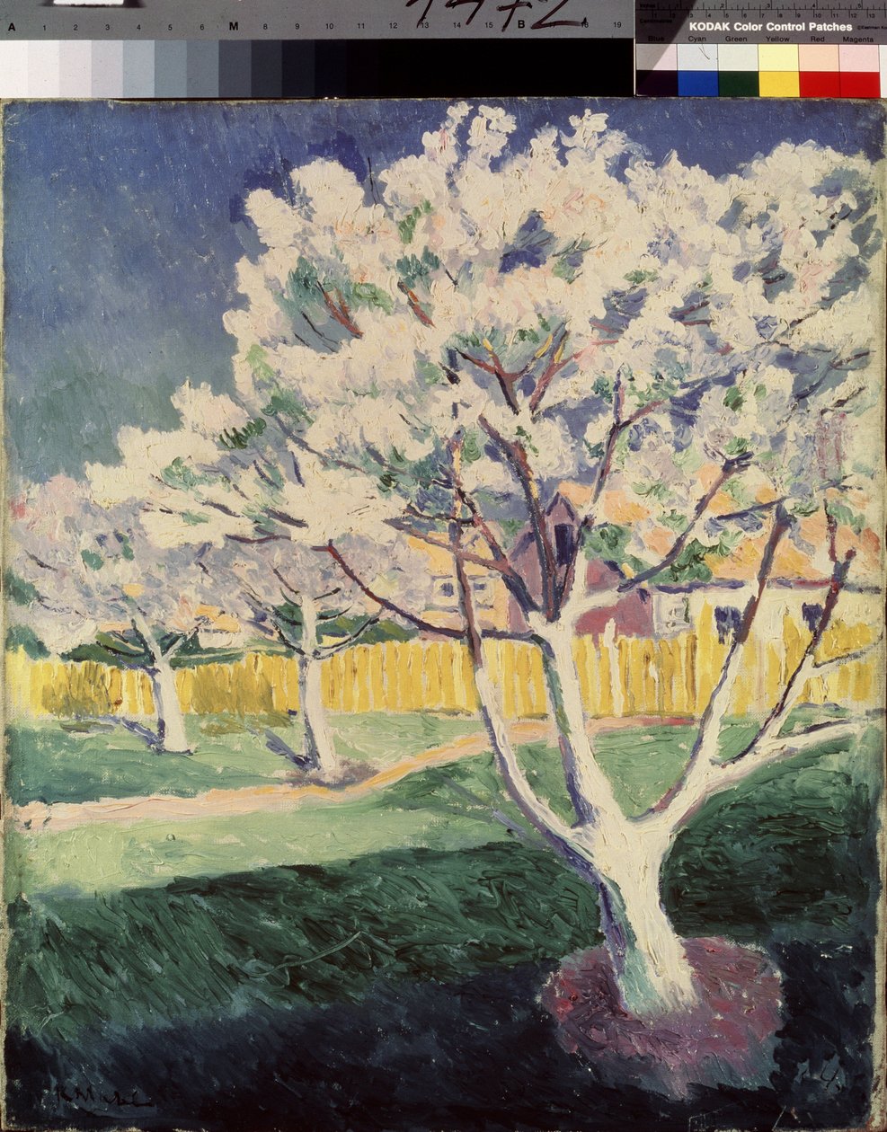 夏日风景。卡西米尔-塞韦里诺维奇-马列维奇（马列维奇，Malevic）（1878-1935 年）的画作，布面油画 作者 卡齐米尔·塞韦里诺维奇·马列维奇