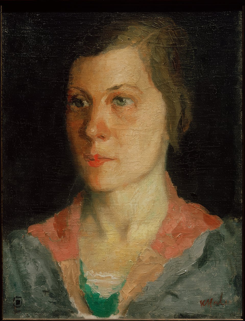 艺术家妻子的肖像，1933年 作者 卡齐米尔·塞韦里诺维奇·马列维奇