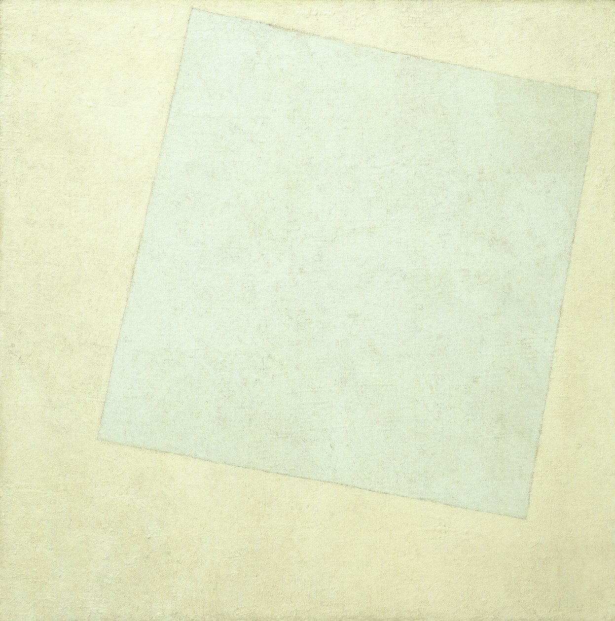 至上主义者组成。白底白字，1918年 作者 卡齐米尔·塞韦里诺维奇·马列维奇