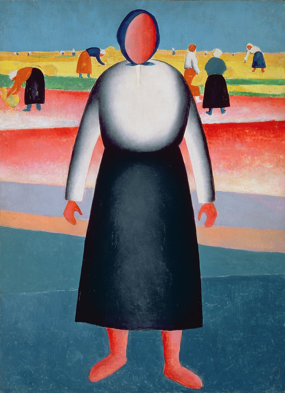 收获，研究一幅画，1928-32 作者 卡齐米尔·塞韦里诺维奇·马列维奇