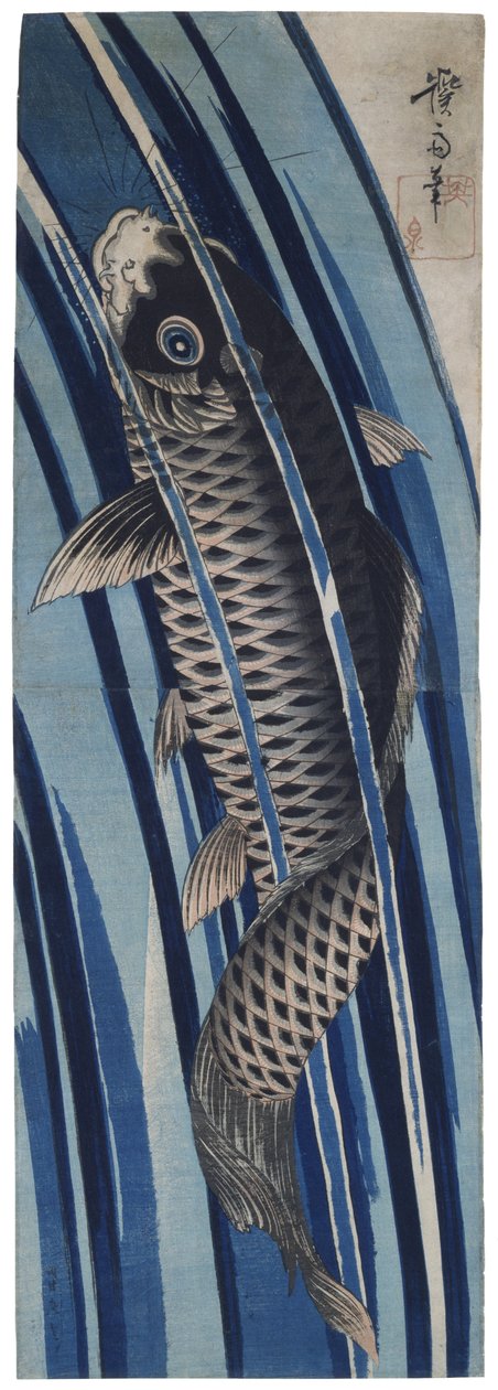 鲤鱼（木版画） 作者 Keisai 1790 1848铁