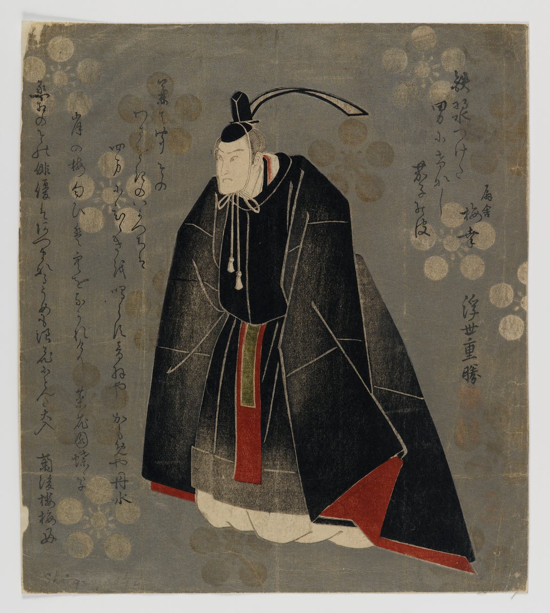 Surimono（彩色木版画） 作者 京西铁