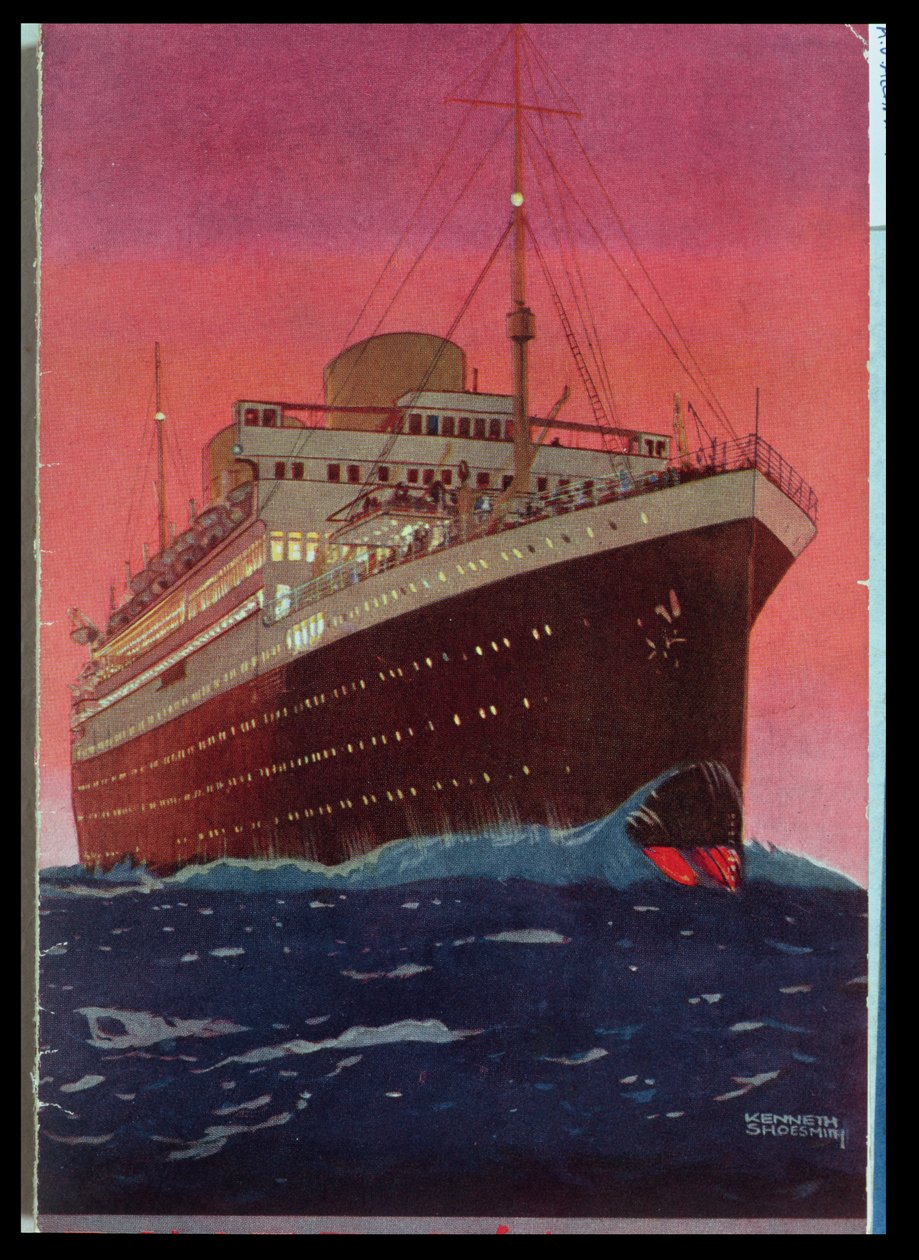 1928年，Liner MV Alcantara at Sea 作者 肯尼斯·史密斯