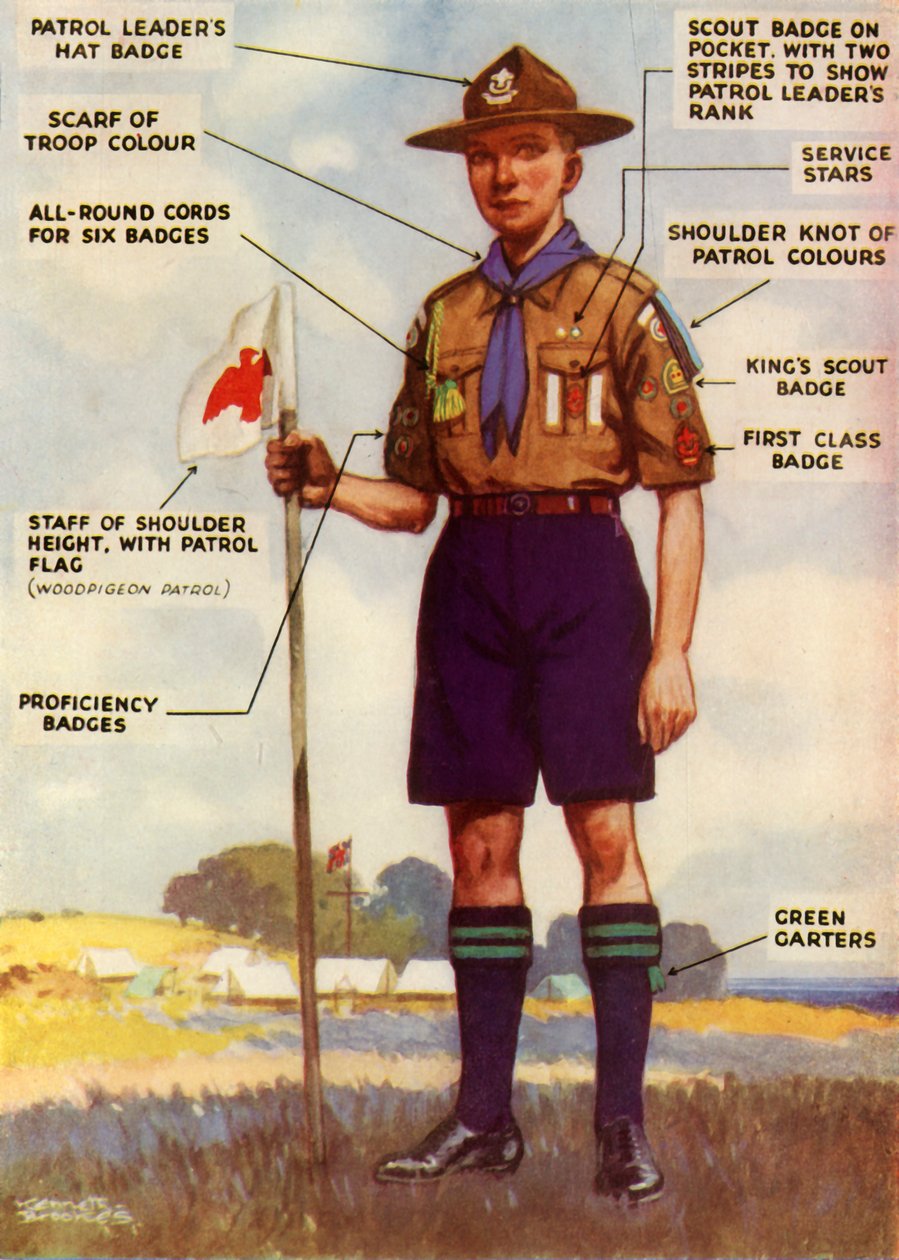 童子军制服和徽章》，1944年。 作者 肯尼斯·布鲁克斯