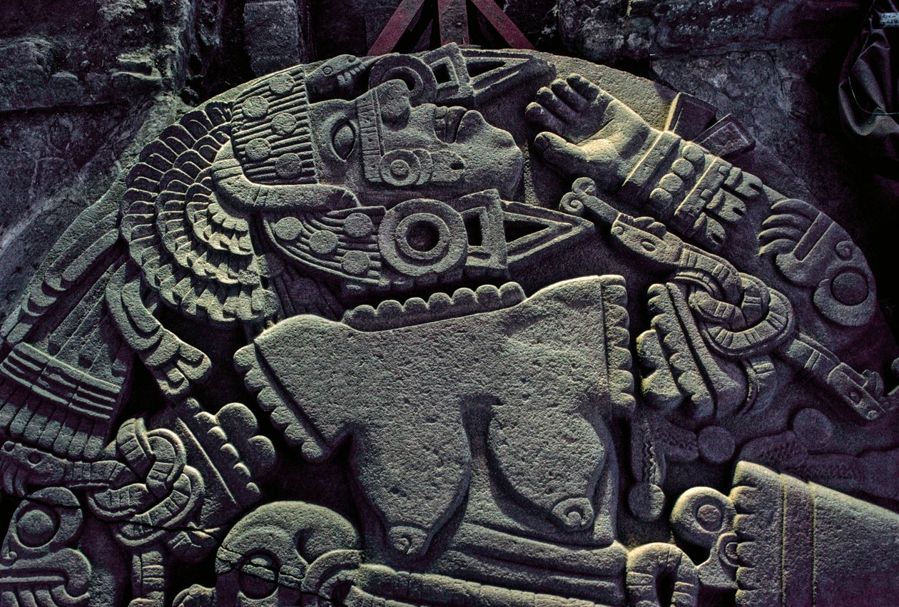 美洲；考古；墨西哥；马约尔神庙；阿兹特克人的大神庙；科约尔索奎，2010 年（照片） 作者 肯尼思·加勒特