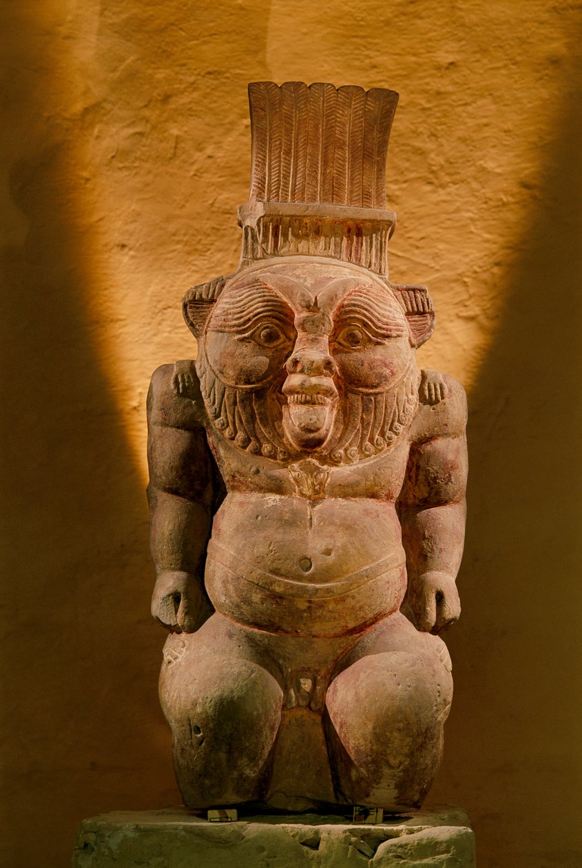 贝斯神石灰岩雕像，晚期，2002 年（照片） 作者 肯尼思·加勒特