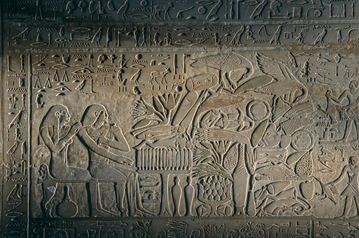 阿比多斯的浮雕，文物；埃及，2005 年（照片） 作者 肯尼思·加勒特