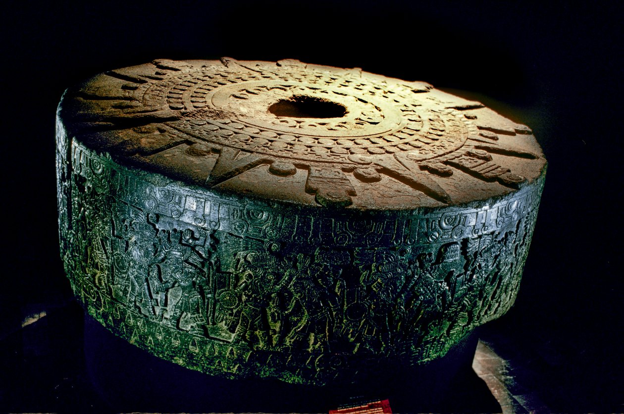 墨西哥，特诺奇蒂特兰，阿兹特克神庙，墨西哥城，阿兹特克大神庙，s..., 2010 (照片) 作者 肯尼思·加勒特
