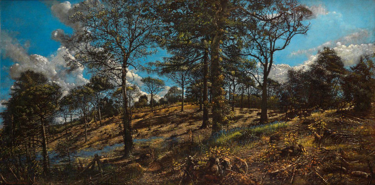 Bigbury Wood（布面油画） 作者 肯尼斯·牛顿