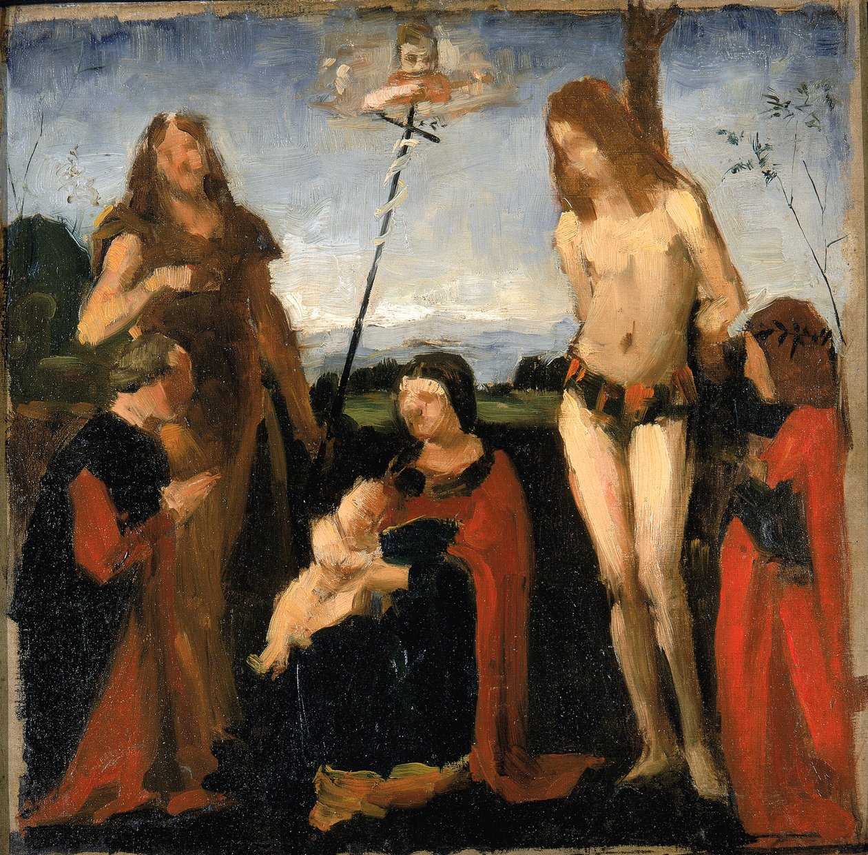 在Boltraffio之后，Sacra Conversazione，1878-1882。 作者 凯尼恩·考克斯（Kenyon Cox）