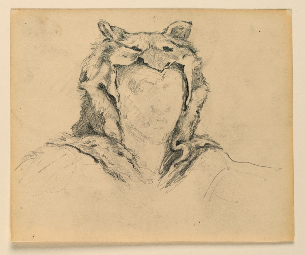 狩猎 "研究，"文明的进步：狩猎、放牧、农业"，州议会大厦，得梅因，爱荷华州 作者 凯尼恩·考克斯（Kenyon Cox）