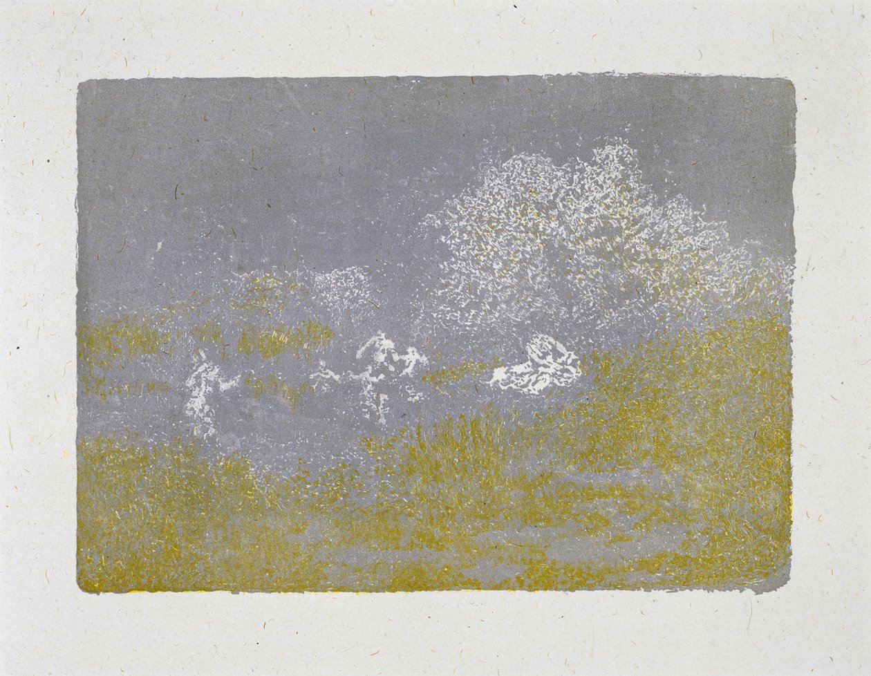 女人在同伴（国家的女人），1900年（石版画的颜色） 作者 克尔·泽维尔·罗素