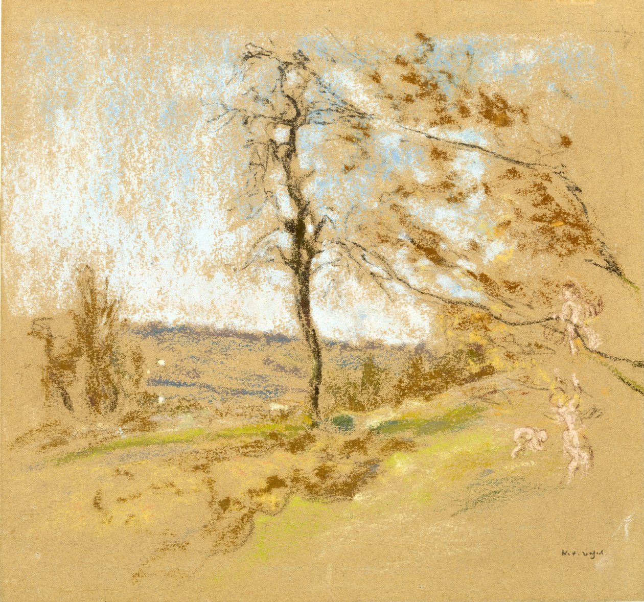 景观，c.1900 作者 克尔·泽维尔·罗素