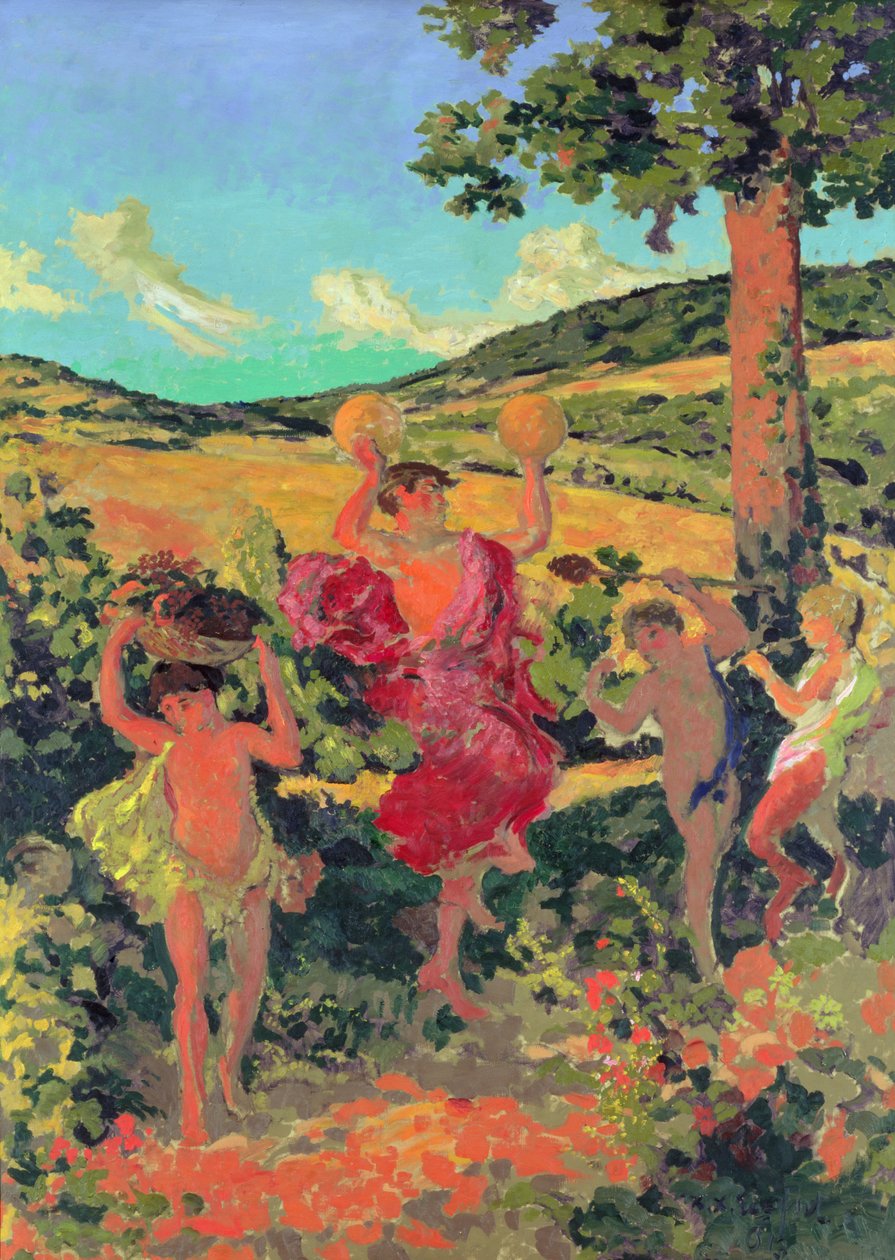 巴克斯的胜利（Fete Champetre），1911-13 作者 克尔·泽维尔·罗素