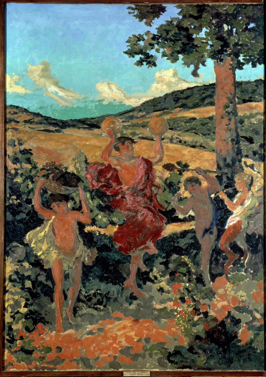 "乡村节日"（Fete champetre ou le triomphe de Bacchus），克尔-泽维尔（Ker-Xavier）-鲁塞尔（1867-1944）的画作，1911-1913 年 纳比斯圣彼得堡，艾尔米塔什博物馆 作者 克尔·泽维尔·罗素
