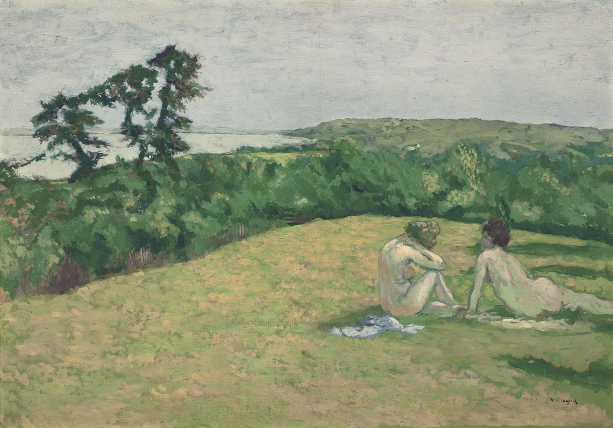 海前（瓦伦日维尔），1910 年前（布面油画） 作者 克尔·泽维尔·罗素