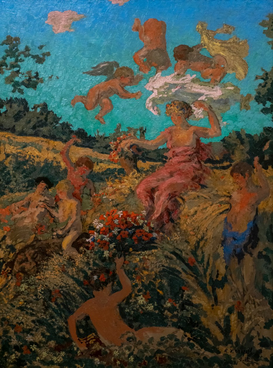 巴克斯的胜利（牧神节）双联画 作者 克尔·泽维尔·罗素