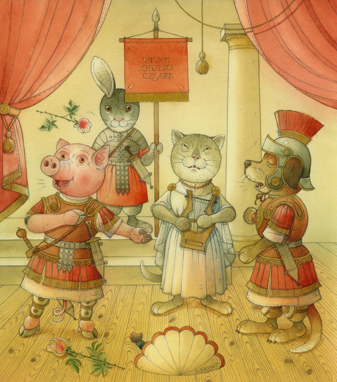 Opera Singers，2006（wc on paper） 作者 卡斯图蒂斯·卡斯帕拉维修斯（Kestutis Kasparavicius）