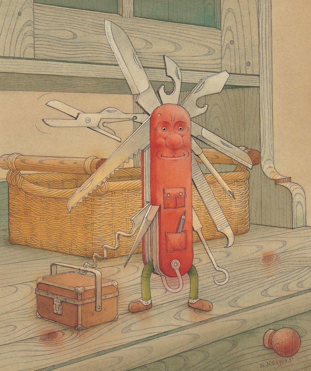 小折刀，2005年（纸上wc） 作者 卡斯图蒂斯·卡斯帕拉维修斯（Kestutis Kasparavicius）
