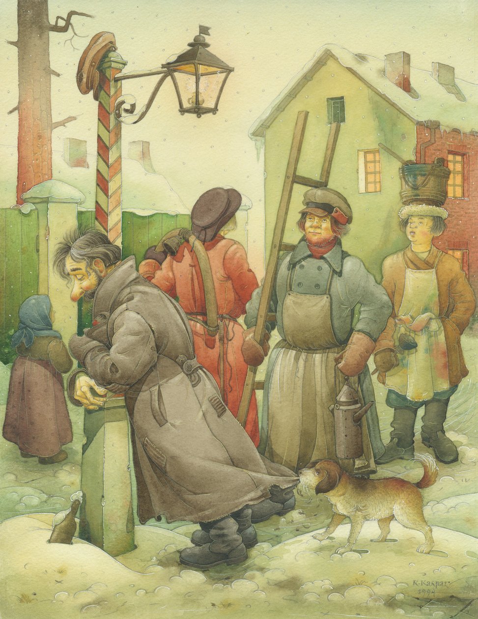 俄罗斯场景O1,1994（纸上写着） 作者 卡斯图蒂斯·卡斯帕拉维修斯（Kestutis Kasparavicius）