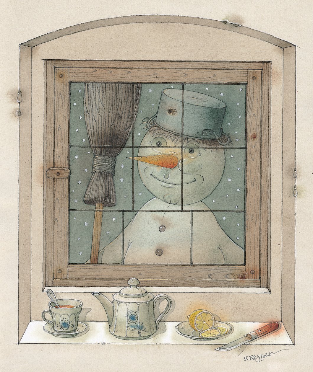 雪人，2003年（纸上写着） 作者 卡斯图蒂斯·卡斯帕拉维修斯（Kestutis Kasparavicius）