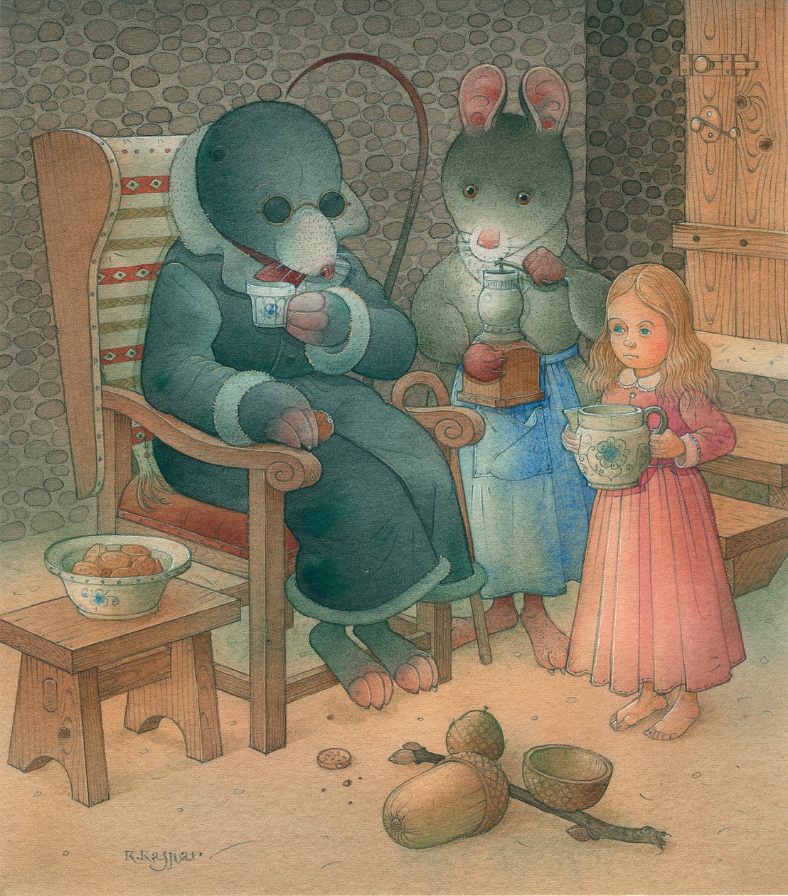 Thumbelina 05,2005（wc on paper） 作者 卡斯图蒂斯·卡斯帕拉维修斯（Kestutis Kasparavicius）
