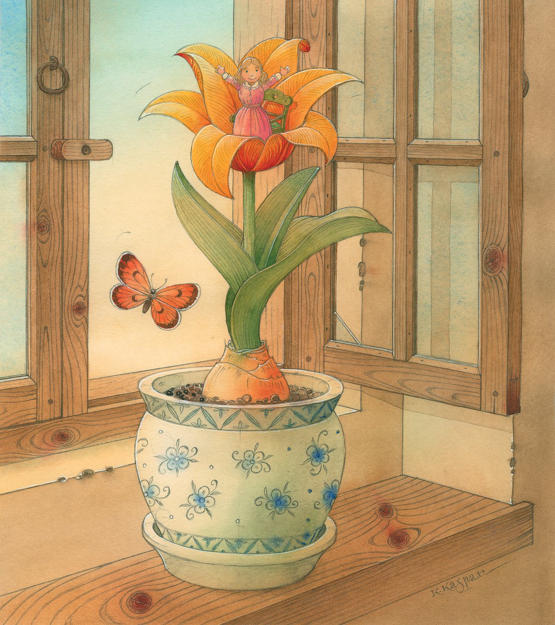 Thumbelina 06,2005（wc on paper） 作者 卡斯图蒂斯·卡斯帕拉维修斯（Kestutis Kasparavicius）