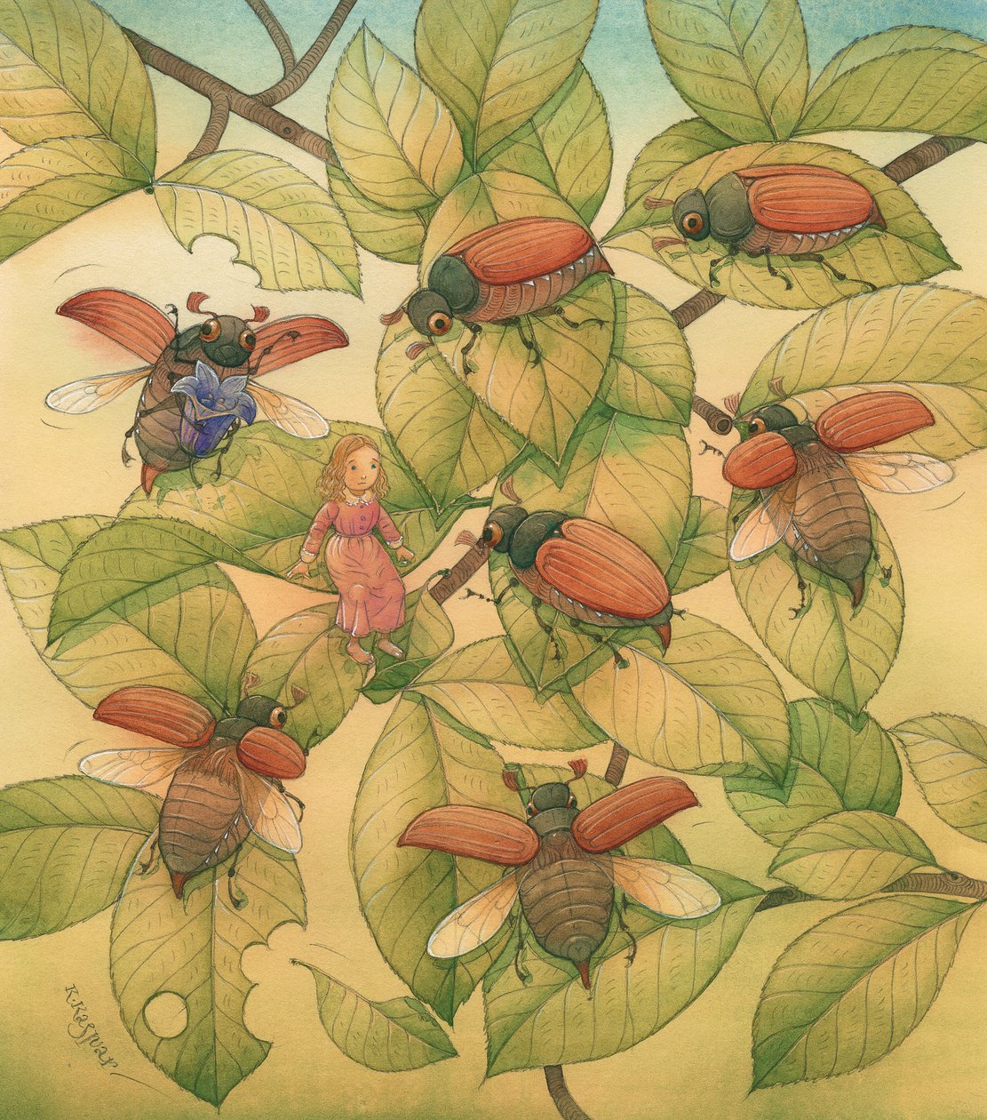 Thumbelina 08,2005（wc on paper） 作者 卡斯图蒂斯·卡斯帕拉维修斯（Kestutis Kasparavicius）