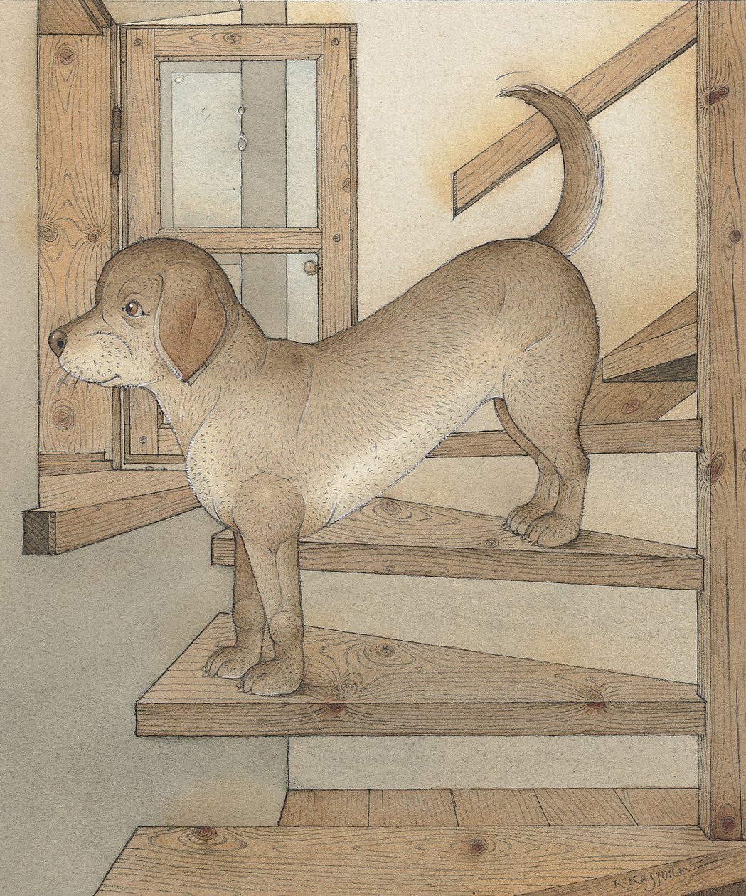 Watchdog，2003（wc on paper） 作者 卡斯图蒂斯·卡斯帕拉维修斯（Kestutis Kasparavicius）